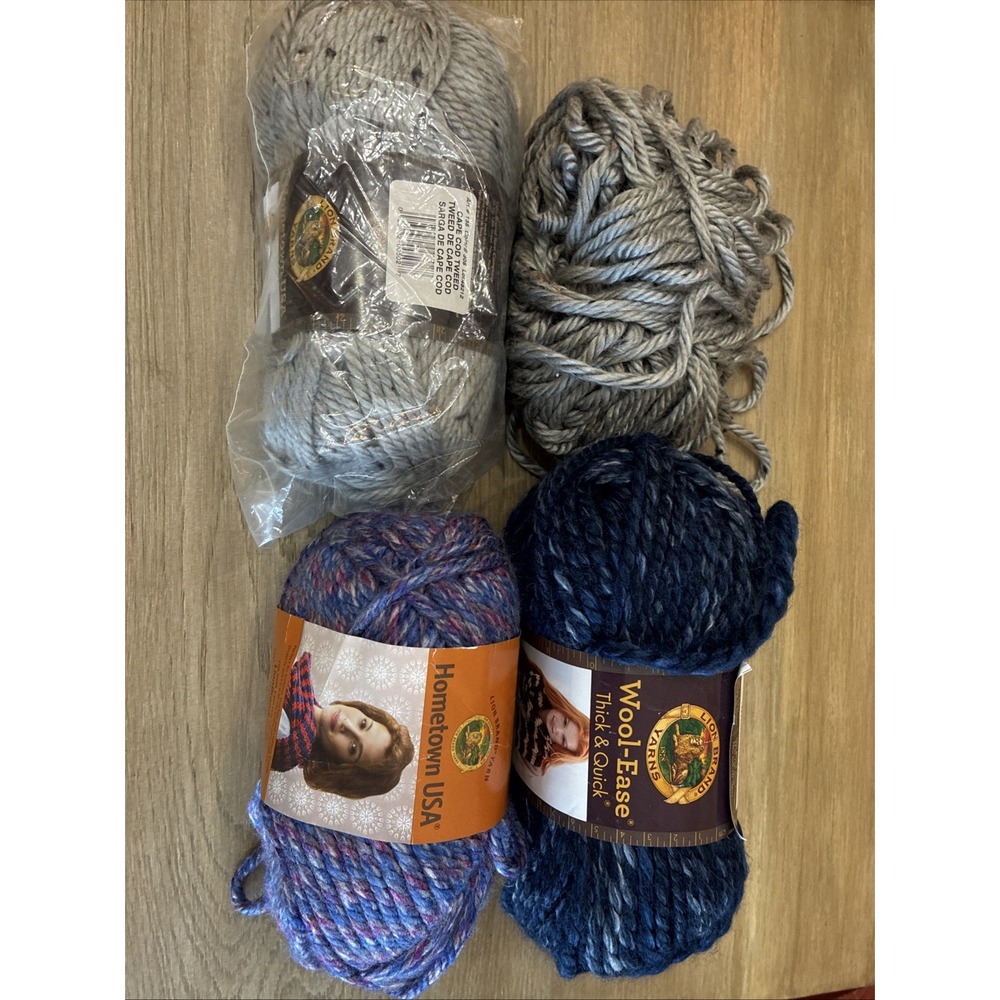 Yarn Lot 4+ Skeins Wool Ease, Hometown USA, Soft Secret